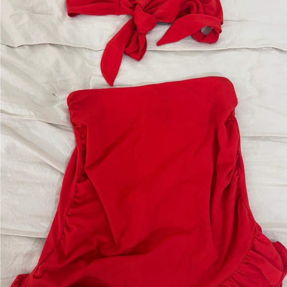Stylish Red Two-Piece Set - Picture 2 of 2
